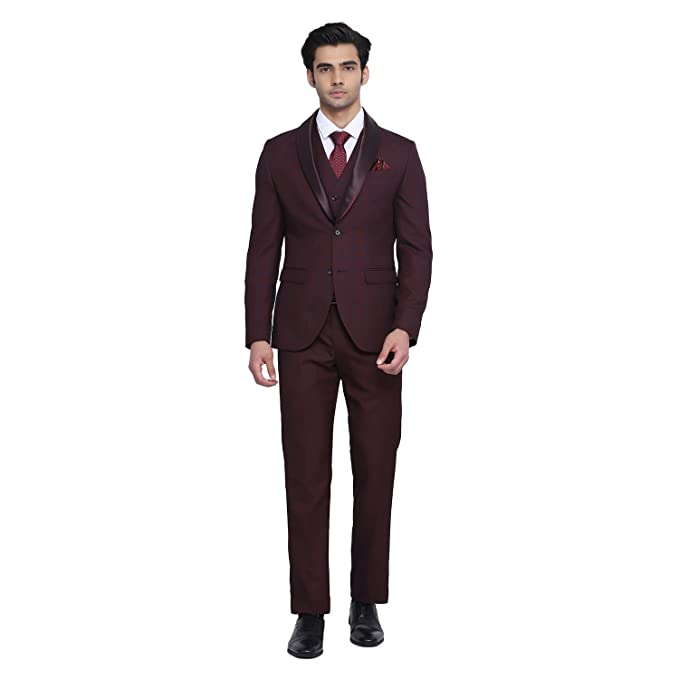 blackberrys Hildo 6X Check Suits in Wine