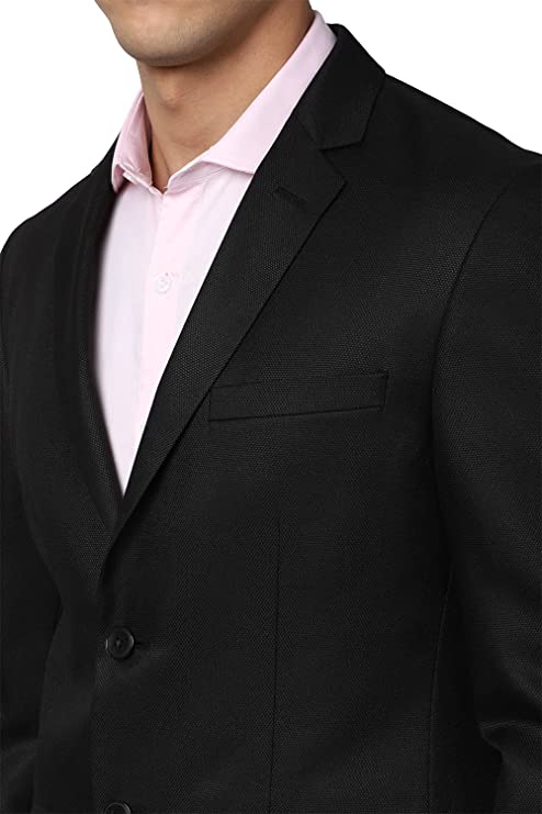 Peter England Men's Black Blazer Regular (PIBZSNSPB91337 40) - Image 3