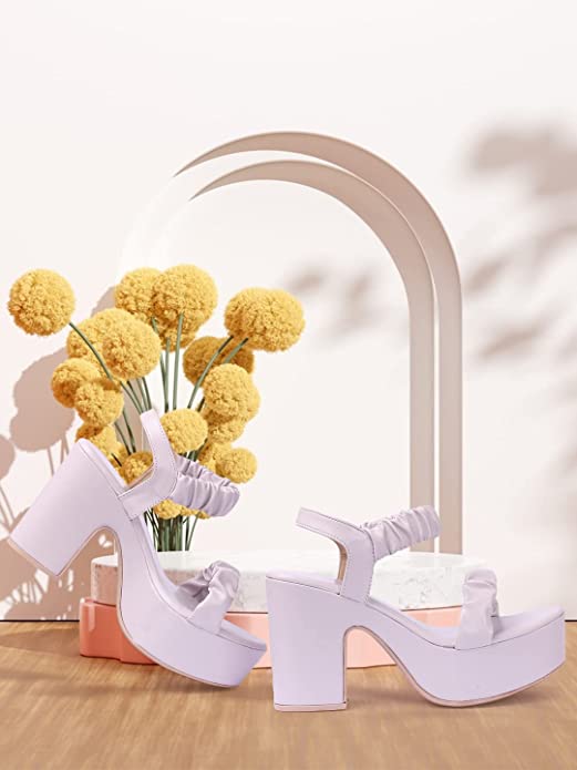 ZAPATOZ Women's/Girls Casual Pink Stylish Latest Party/Casual Heel Sandals - Image 2