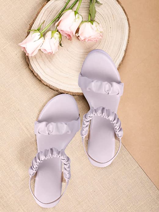 ZAPATOZ Women's/Girls Casual Pink Stylish Latest Party/Casual Heel Sandals - Image 4