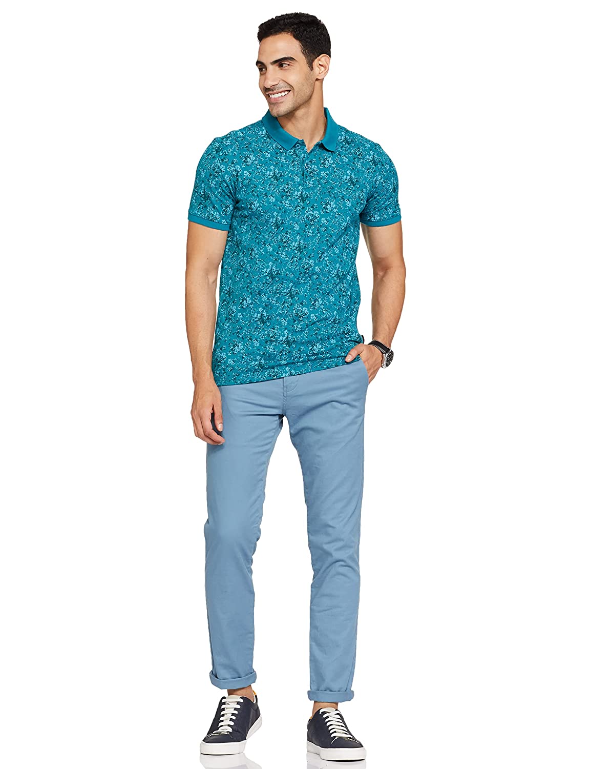 V Dot Men's Slim Fit Polo Shirt - Image 4