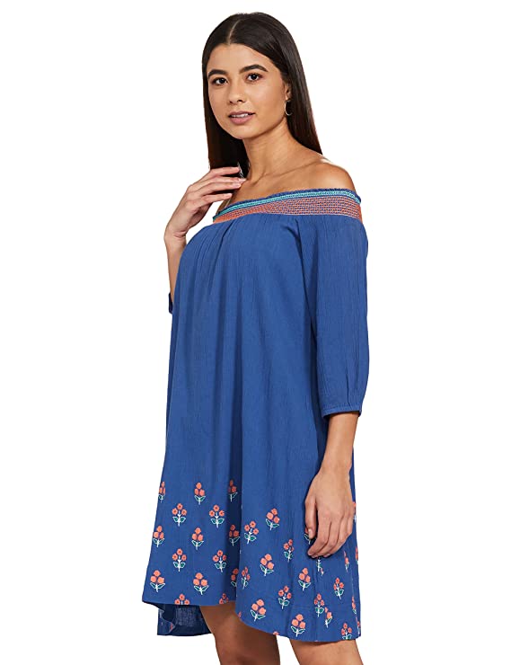 global desi Women's Cotton Skater Dress - Image 2