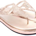 Lumiere Swarovski Studded Chappals Women Flats